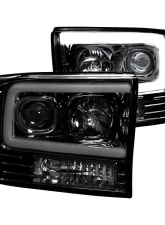Recon Truck Accessories Projector Headlight Smoked Black Ford Superduty F250 | F350 | F450 | F550 99-04                                     - 264192BKC - Image 2