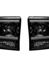 Recon Truck Accessories Projector Headlight Smoked Black Ford Superduty F250 | F350 | F450 | F550 99-04                                     - 264192BKC - Image 2