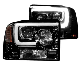 Recon Truck Accessories Projector Headlight Smoked Black Ford Superduty F250 | F350 | F450 | F550 05-07