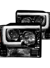 Recon Truck Accessories Projector Headlight Smoked Black Ford Superduty F250 | F350 | F450 | F550 05-07                                     - 264193BKC - Image 2