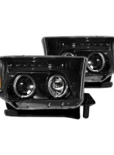 Recon Truck Accessories Projector Headlights Smoked Black Toyota Tundra 07-13                                     - 264194BK - Image 2