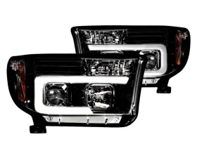 Recon Truck Accessories Projector Headlight Smoked Black Toyota Tundra | Sequoia 07-13