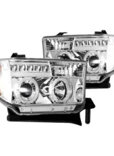 Recon Truck Accessories Projector Headlights Clear Chrome Toyota Tundra 07-13                                     - 264194CL - Image 2