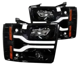 Recon Truck Accessories Projector Headlight Smoked Black Chevrolet Silverado 07-13
