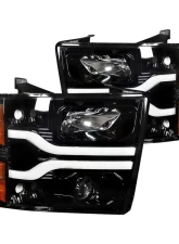 Recon Truck Accessories Projector Headlight Smoked Black Chevrolet Silverado 07-13                                     - 264195BKC - Image 2