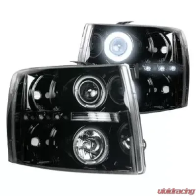 Recon Truck Accessories Projector Headlights Smoked Black Chevrolet Silverado 07-13 - 264195BKCC