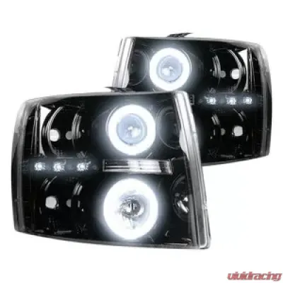 Recon Truck Accessories Projector Headlights Smoked Black Chevrolet Silverado 07-13 - 264195BKCC