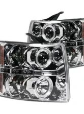 Recon Truck Accessories Projector Headlights Clear Chrome Chevrolet Silverado 07-13                                     - 264195CLCC - Image 2