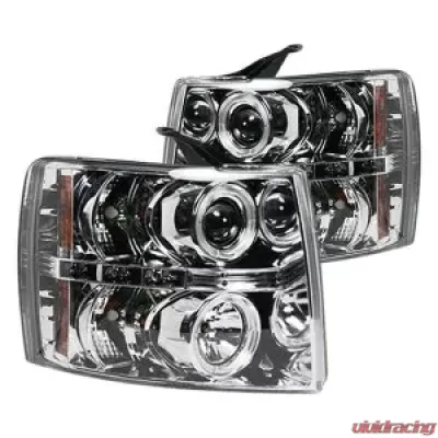 Recon Truck Accessories Projector Headlights Clear Chrome Chevrolet Silverado 07-13 - 264195CLCC