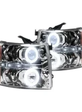 Recon Truck Accessories Projector Headlights Clear Chrome Chevrolet Silverado 07-13                                     - 264195CLCC - Image 2