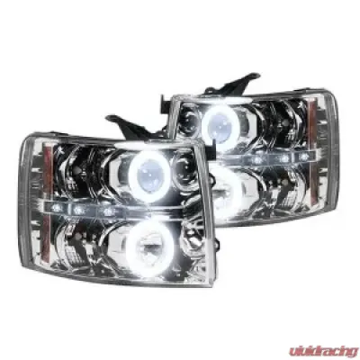 Recon Truck Accessories Projector Headlights Clear Chrome Chevrolet Silverado 07-13 - 264195CLCC