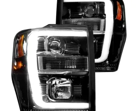 Recon Truck Accessories Projector Headlight Smoked Black Ford Superduty F250 | F350 | F450 | F550 08-10