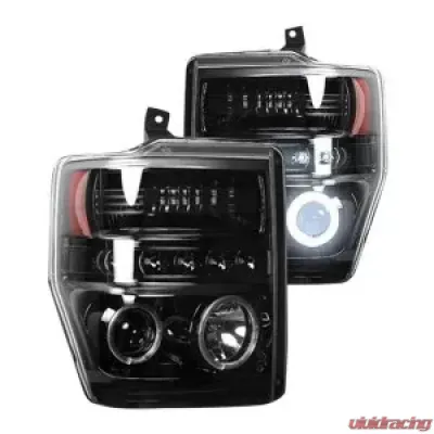 Recon Truck Accessories Projector Headlights Smoked Black Ford Superduty 08-10 - 264196BKCC