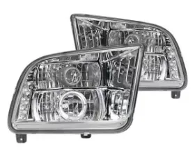 Recon Truck Accessories Projector Headlights Clear Chrome Ford Mustang 05-09