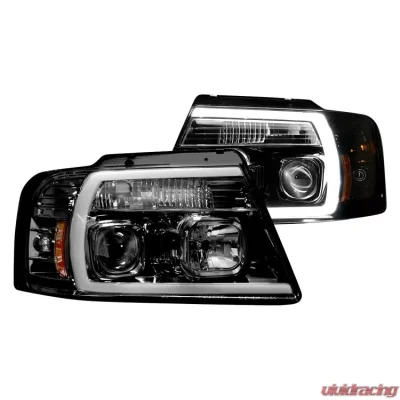 Recon Truck Accessories Projector Headlight Smoked Black Ford F150 04-08 - 264198BKC