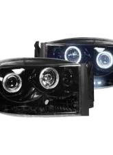Recon Truck Accessories Projector Headlights Smoked Black Dodge Ram 1500 06-08                                     - 264199BKCC - Image 3