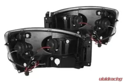 Recon Truck Accessories Projector Headlights Smoked Black Dodge Ram 1500 06-08 - 264199BKCC