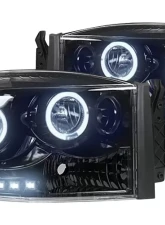 Recon Truck Accessories Projector Headlights Smoked Black Dodge Ram 1500 06-08                                     - 264199BKCC - Image 3