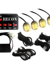 Recon Truck Accessories 36-Watt 4-Bulb Professional-Grade LED Amber Strobe Light Kit                                     - 26419AM - Image 2