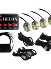 Recon Truck Accessories 36-Watt 4-Bulb Professional-Grade LED Blue Strobe Light Kit                                     - 26419BL - Image 2