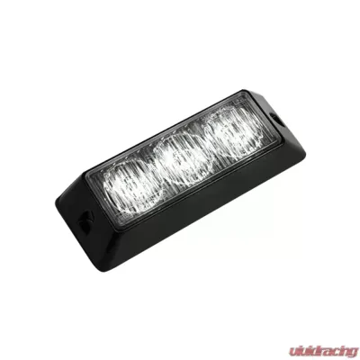 Recon Truck Accessories 3-LED 12 Function 3-Watt High-Intensity Strobe Light Module Black Base White - 26421WH