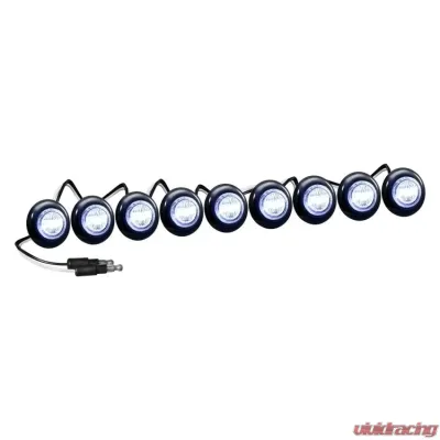 Recon Truck Accessories 9 LED Air Dam Running Light Kit White LED - 264227WHBK