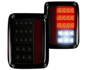 Recon Truck Accessories LED Taillights Smoked Lens Jeep JK Wrangler 07-17