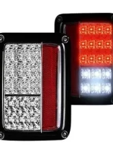 Recon Truck Accessories LED Taillights Clear Lens Jeep JK Wrangler 07-17                                     - 264234CL - Image 3