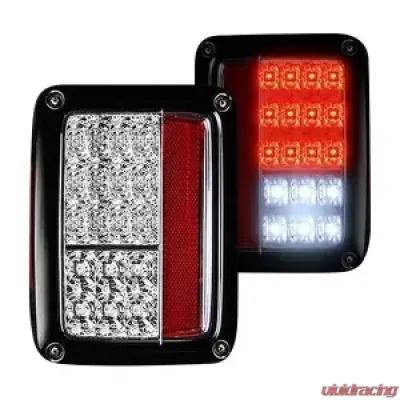 Recon Truck Accessories LED Taillights Clear Lens Jeep JK Wrangler 07-17 - 264234CL