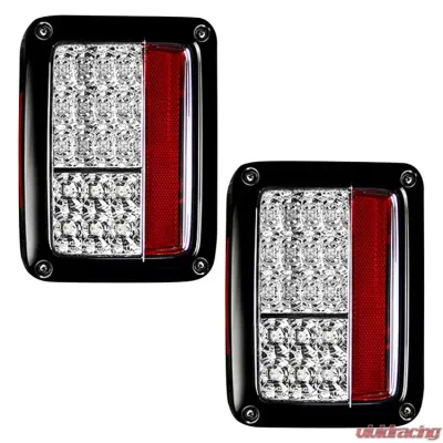 Recon Truck Accessories LED Taillights Clear Lens Jeep JK Wrangler 07-17 - 264234CL