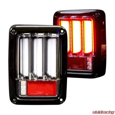 Recon Truck Accessories OLED Taillights Clear Lense Jeep JK Wrangler 07-17 - 264234LEDCL