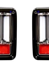 Recon Truck Accessories OLED Taillights Clear Lense Jeep JK Wrangler 07-17                                     - 264234LEDCL - Image 2