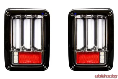 Recon Truck Accessories OLED Taillights Clear Lense Jeep JK Wrangler 07-17 - 264234LEDCL