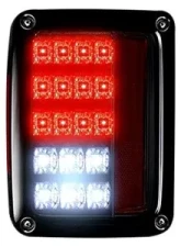 Recon Truck Accessories LED Taillights Smoked Red Lens Jeep JK Wrangler 07-17                                     - 264234RBK - Image 3