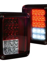 Recon Truck Accessories LED Taillights Red Lens Jeep JK Wrangler 07-17                                     - 264234RD - Image 3