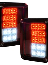 Recon Truck Accessories LED Taillights Red Lens Jeep JK Wrangler 07-17                                     - 264234RD - Image 2