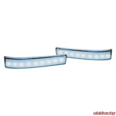 Recon Truck Accessories Side Mirror Lenses w/White Running Lights Ford F150 09-14 - 264241WHCL