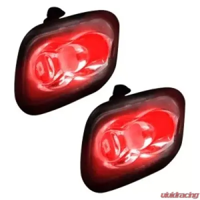 Recon Truck Accessories Mirror Puddle Light Kit Red Ford  F150 2015-2022 - 264243RD