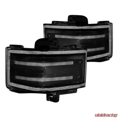 Recon Truck Accessories Side Mirror Lenses Smoked Lense Ford F250 | F350 | F450 2017-2021 - 264245AMBK