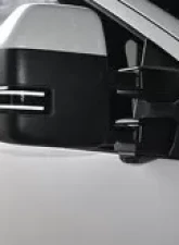 Recon Truck Accessories Side Mirror Lens White LED Running Lights Amber Blinking LED Turn Signal White LED Spot Light Smoke Lens Ford F250 2017-2021                                     - 264245WHBKX - Image 3