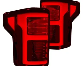 Recon Truck Accessories OLED Taillights Smoked Red Lense Ford F-150 2015-2025|Raptor 2017-2025