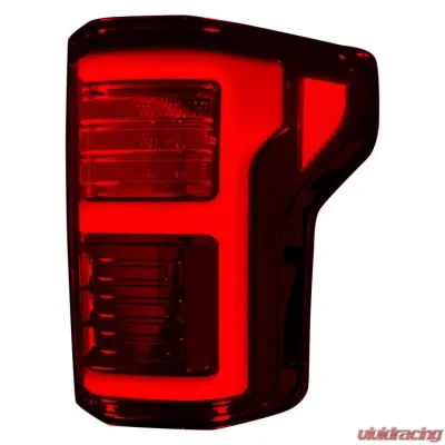 Recon Truck Accessories OLED Taillights Smoked Red Lense Ford F150 2015-2022|Raptor 2017-2022 - 264268LEDRBK