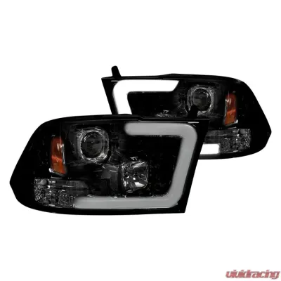 Recon Truck Accessories Projector Headlight Smoked Black Dodge RAM 1500 | 2500 | 3500 09-13 - 264270BKC