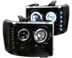 Recon Truck Accessories Projector Headlights Smoked Black GMC Sierra 07-13