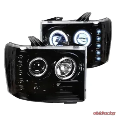 Recon Truck Accessories Projector Headlights Smoked Black GMC Sierra 07-13 - 264271BKCC