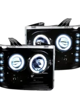 Recon Truck Accessories Projector Headlights Smoked Black GMC Sierra 07-13                                     - 264271BKCC - Image 2