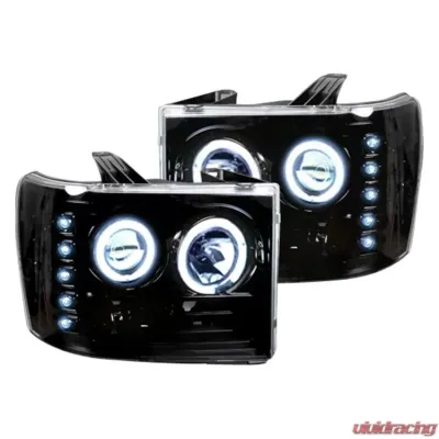 Recon Truck Accessories Projector Headlights Smoked Black GMC Sierra 07-13 - 264271BKCC