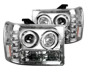 Recon Truck Accessories Projector Headlights Clear Chrome GMC Sierra 07-13
