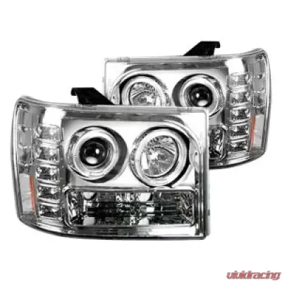 Recon Truck Accessories Projector Headlights Clear Chrome GMC Sierra 07-13 - 264271CL