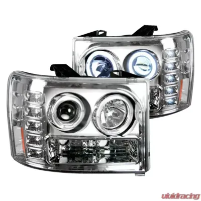 Recon Truck Accessories Projector Headlights Clear Chrome GMC Sierra 07-13 - 264271CLCC